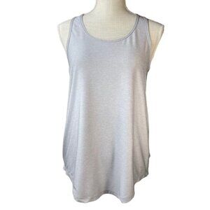 REEBOK Gray Racerback Athletic Tank Top - Size Small